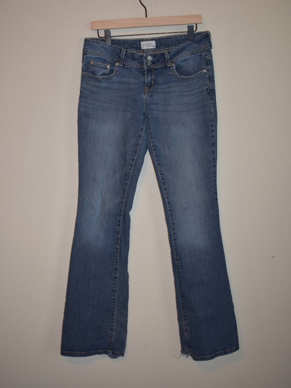 Aeropostale Hailey Curvy Flare Jeans 7/8 Long Y2K Distressed